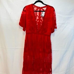 Honey Punch Lace Romper Dress